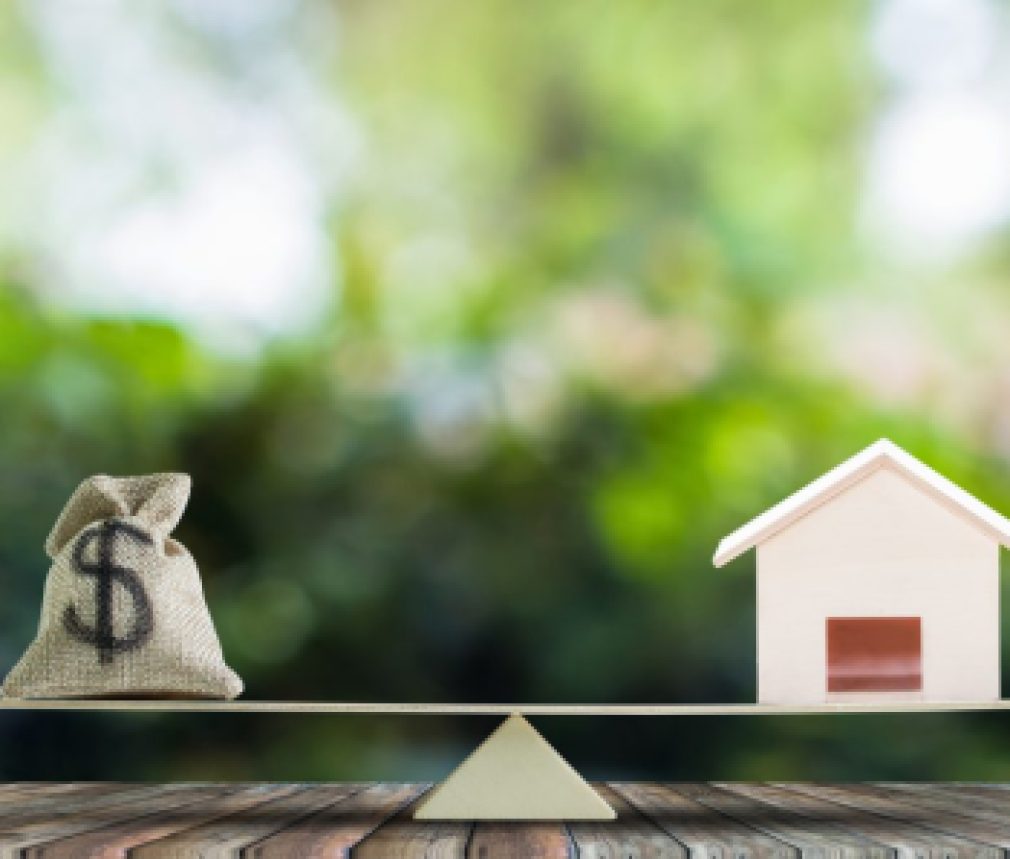 Home loan, home to money, Change real estate into cash concept.