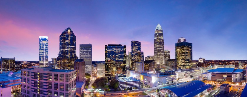 Skyline of downtown Charlotte in north carolina