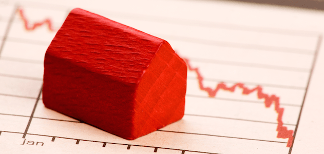Red-house-down-rates-decrease-graph