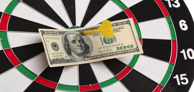 money-dart-board