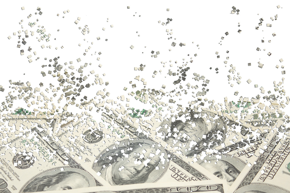 Background from a scattering particles