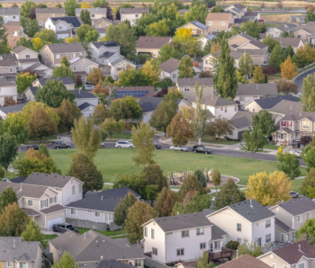 Open park or sports field in Utah Valley suburbs