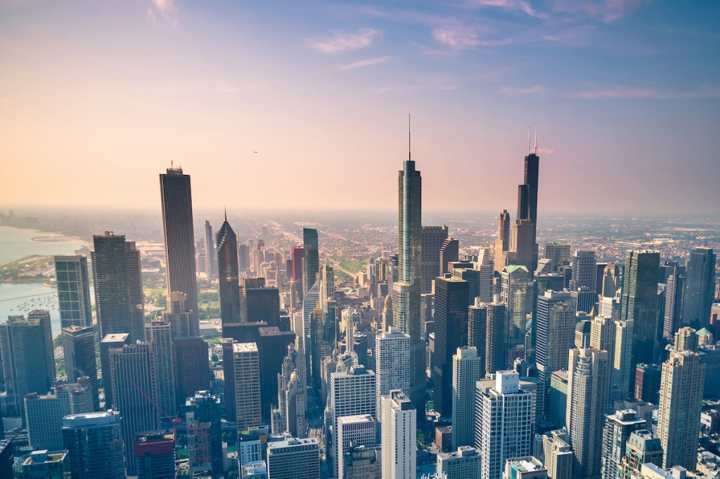 Chicago city skyline, USA