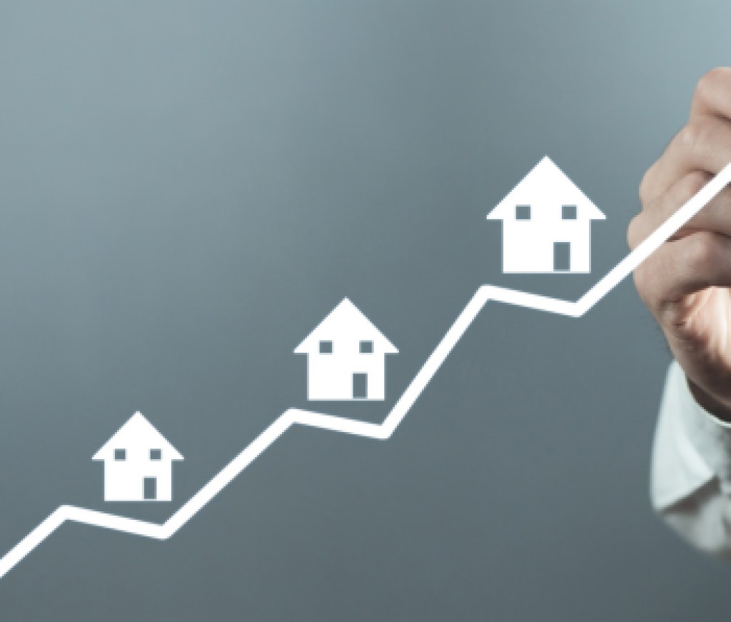 Real Estate Graph. House market growth