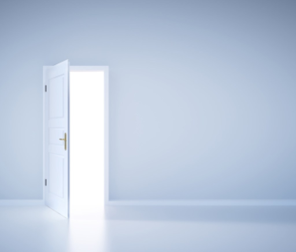 Open door to light, new life