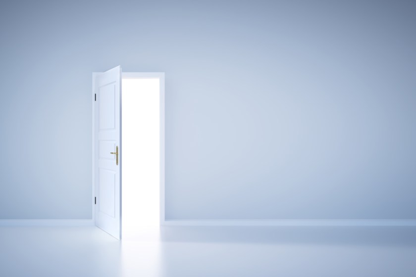Open door to light, new life