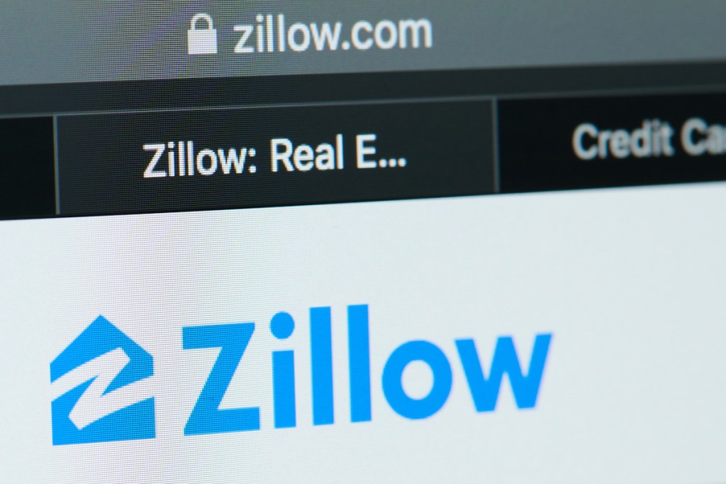 Zillow  home page