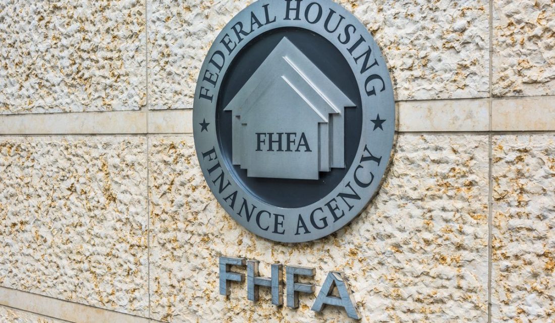 Washington DC, USA - July 3, 2017: Federal Housing Finance Agency seal in downtown with closeup of sign and logo