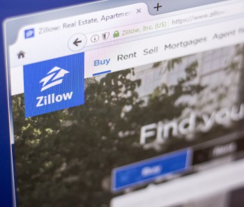 Ryazan, Russia - March 01, 2018 - Homepage of Zillow - real estate service, on a display of PC, web adress - zillow.com