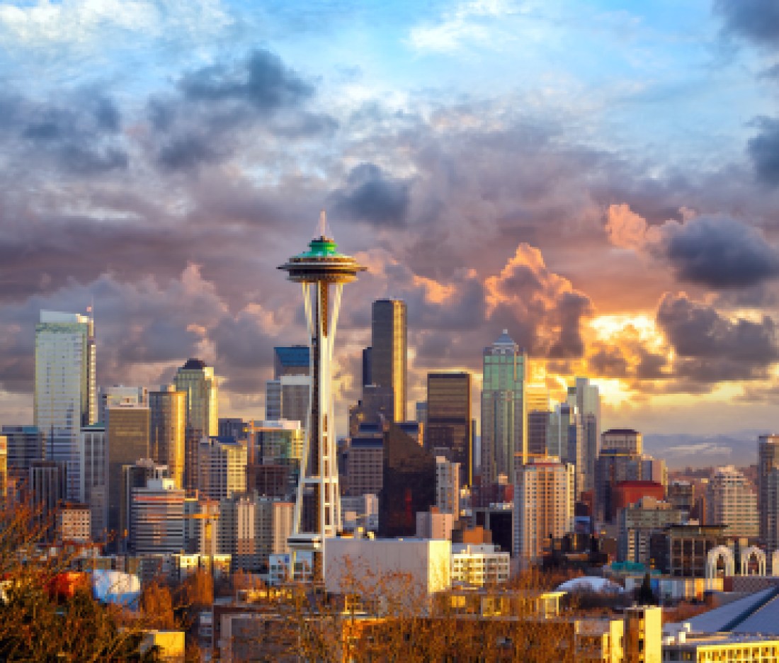 Seattle at sunset