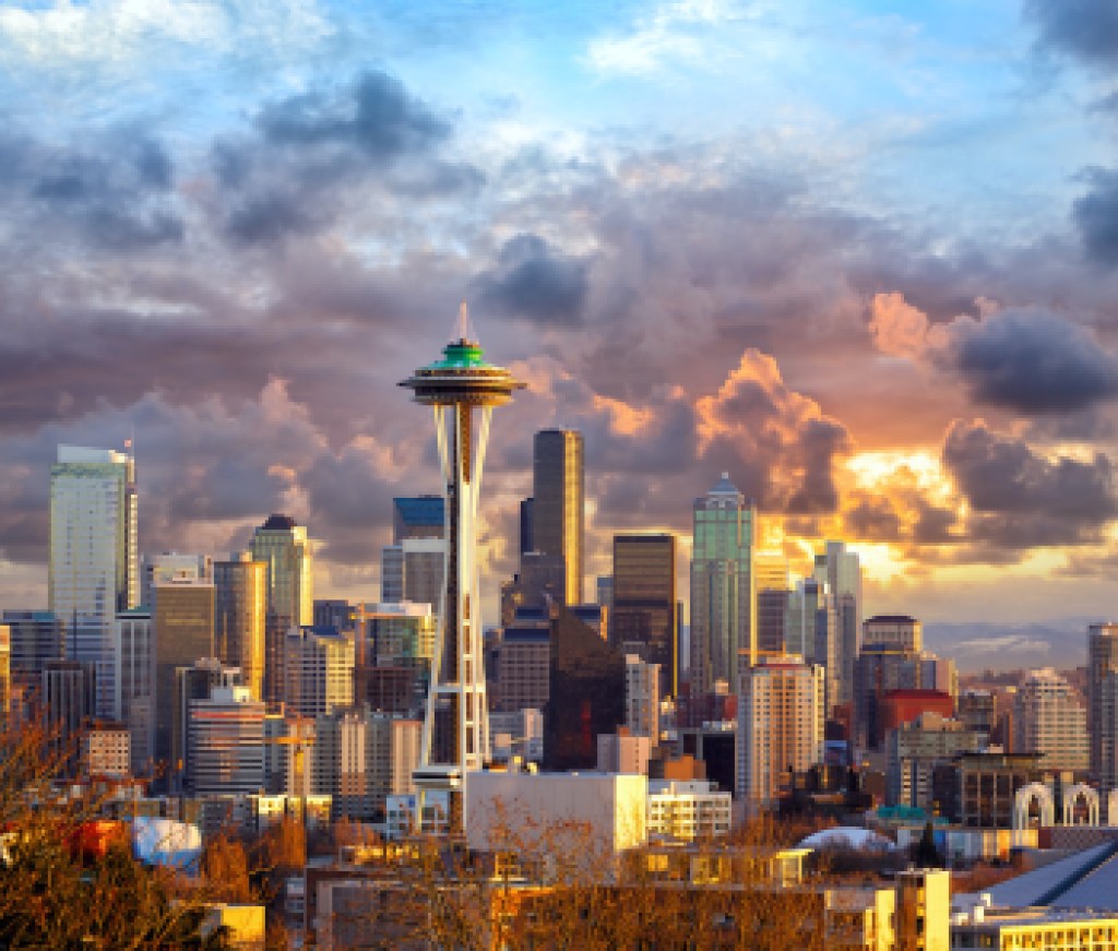 Seattle at sunset