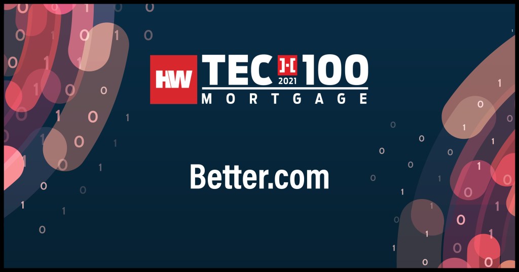 Better.com-2021 Tech100 winners-mortgage