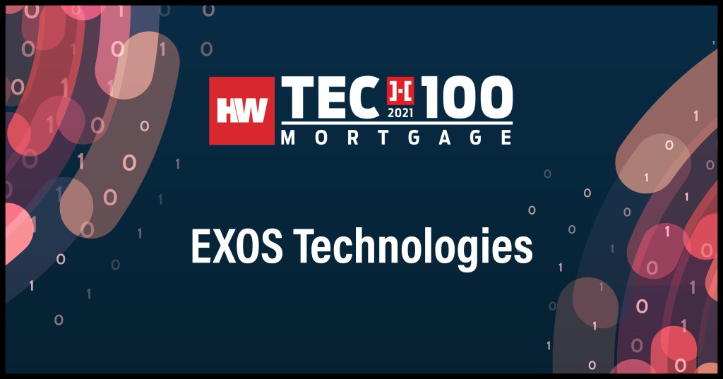 EXOS Technologies-2021 Tech100 winners-mortgage