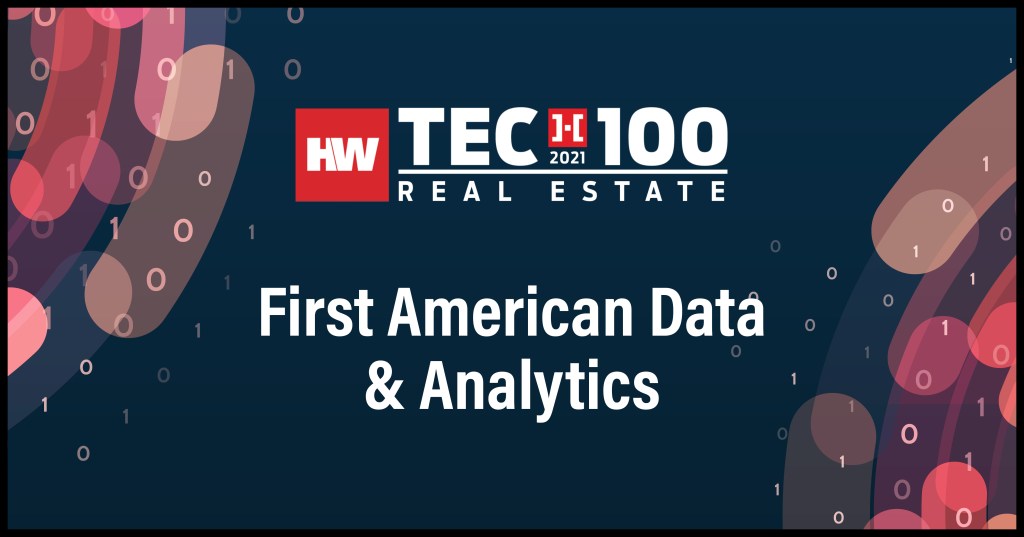 First American Data & Analytics-2021 Tech100 winners -Real Estate