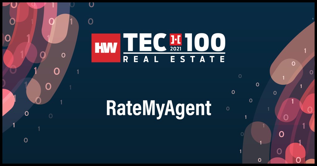 RateMyAgent-2021 Tech100 winners -Real Estate