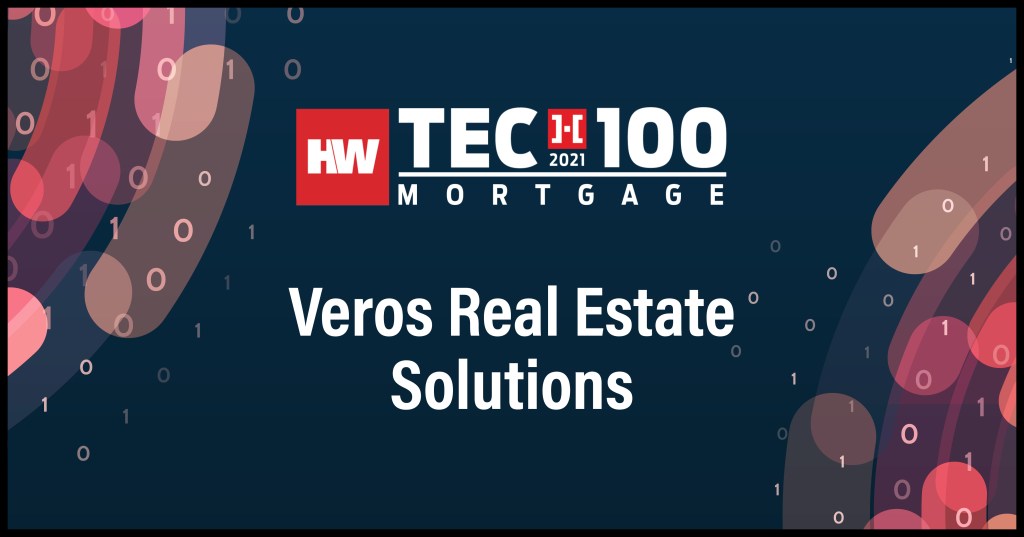 Veros Real Estate Solutions-2021 Tech100 winners-mortgage