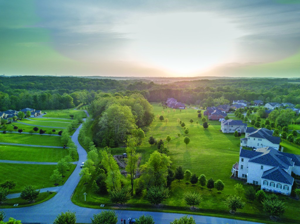 maryland county houses aerial view