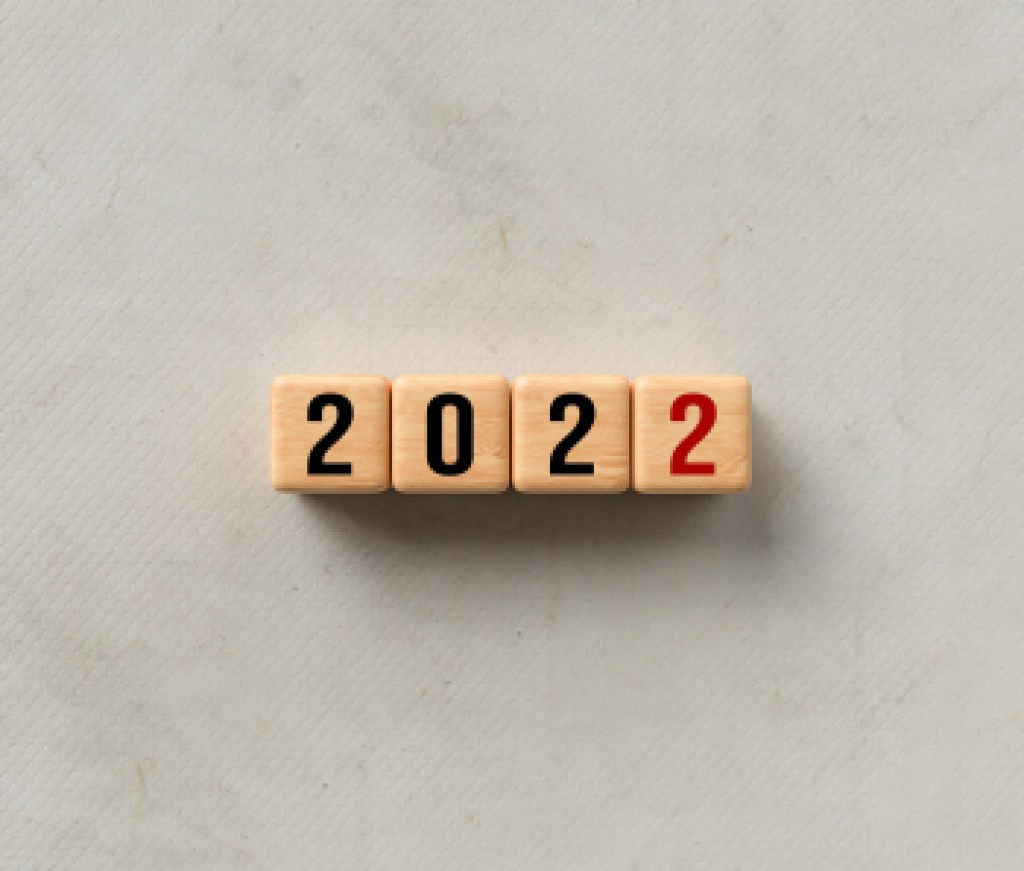 cube with message 2022