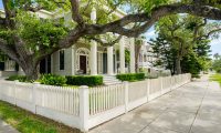 large two story corner house
