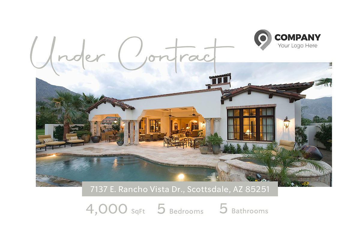 under contract postcard