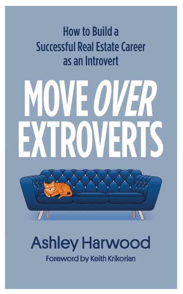 Book cover for Ashley Harwood's book "Move Over Extroverts".