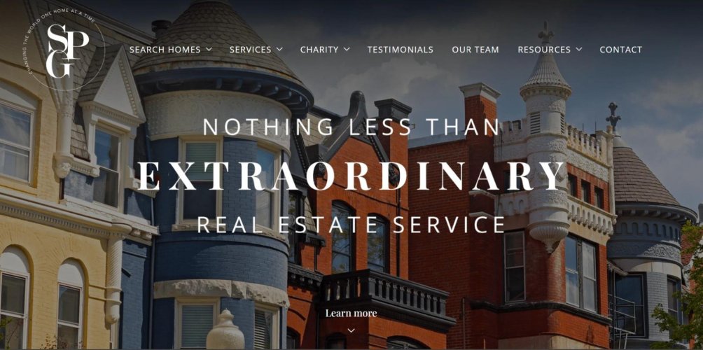 Screenshot of the Saydam Properties Group homepage.