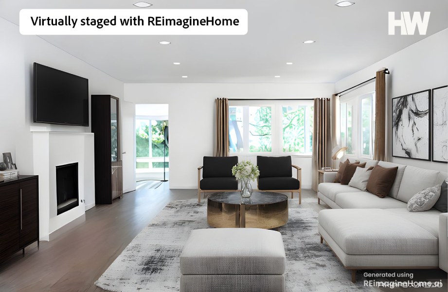 Virtually staged with REimagineHome