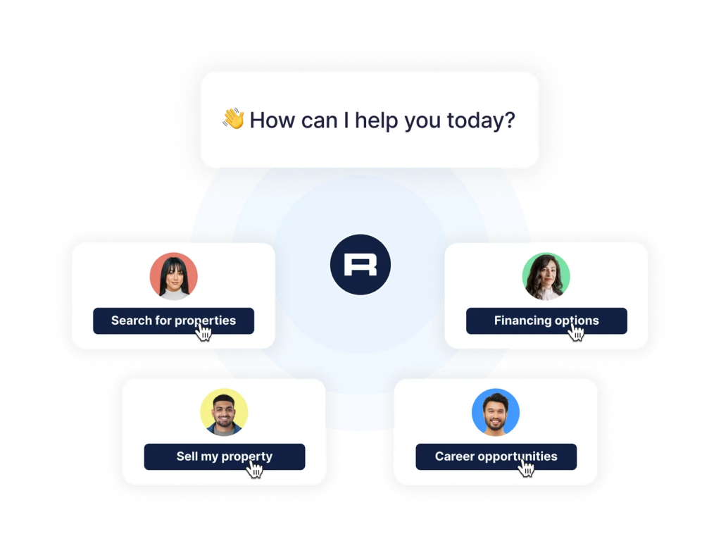 Screenshot of Roof AI options for helping clients.