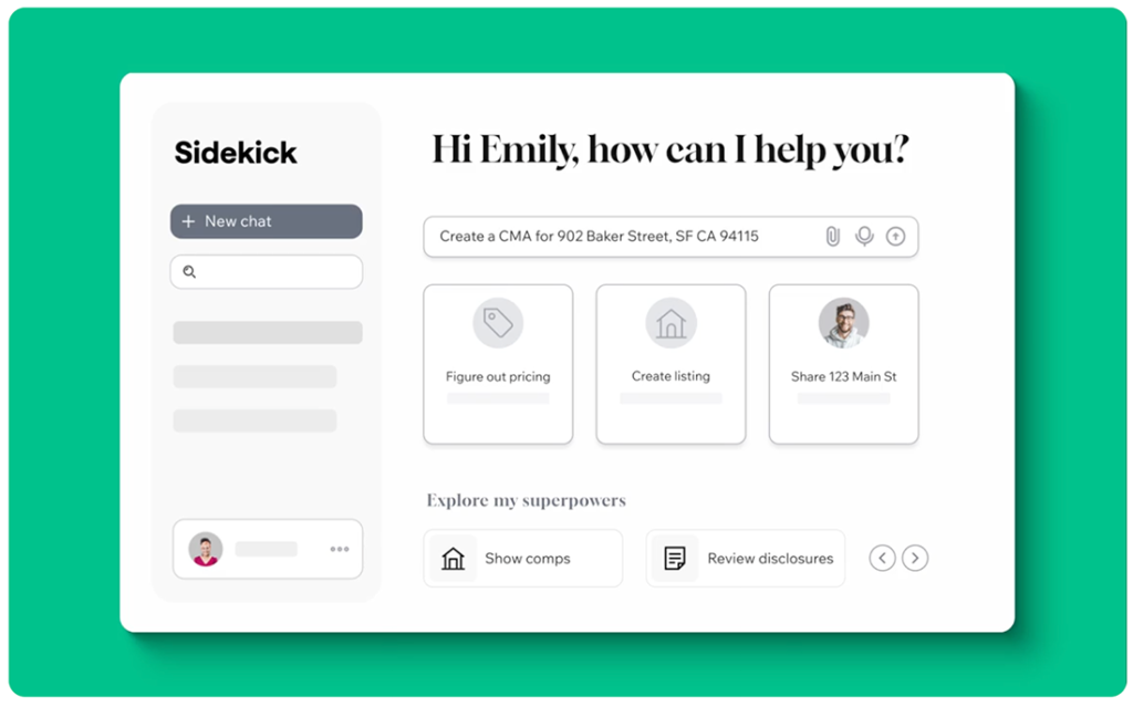 Sidekick AI for real estate agents screenshot