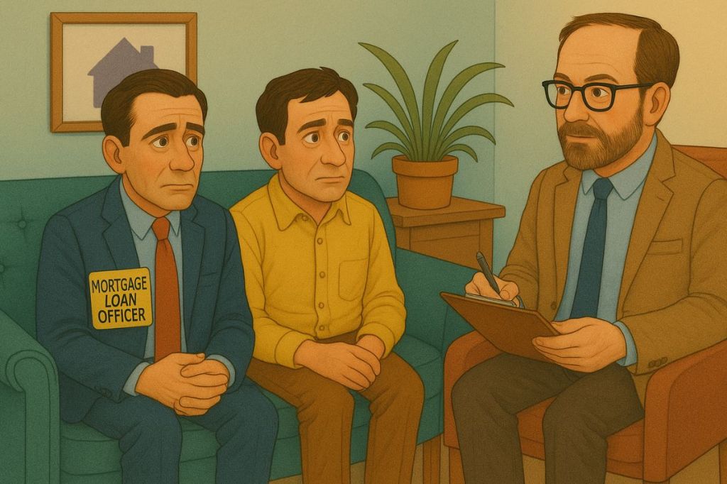 Mortgage LO with client at therapy.