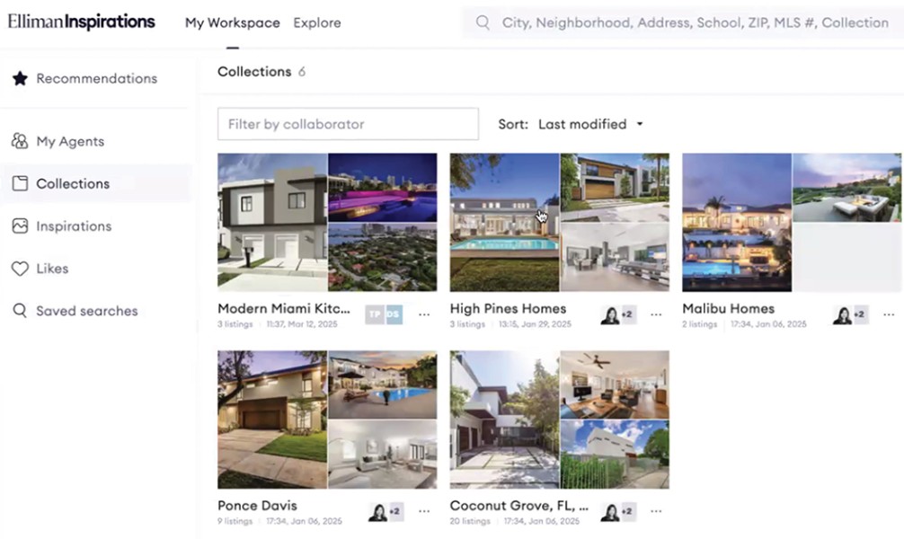 Screenshot of Douglas Elliman's new AI home search tool.