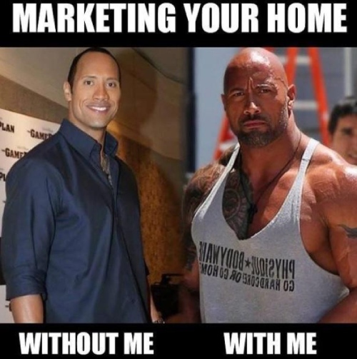 Meme of Dwayne Johnson young and skinny side by side with a picture of him muscular and more mature.