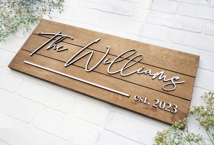 Custom name signs from Etsy
