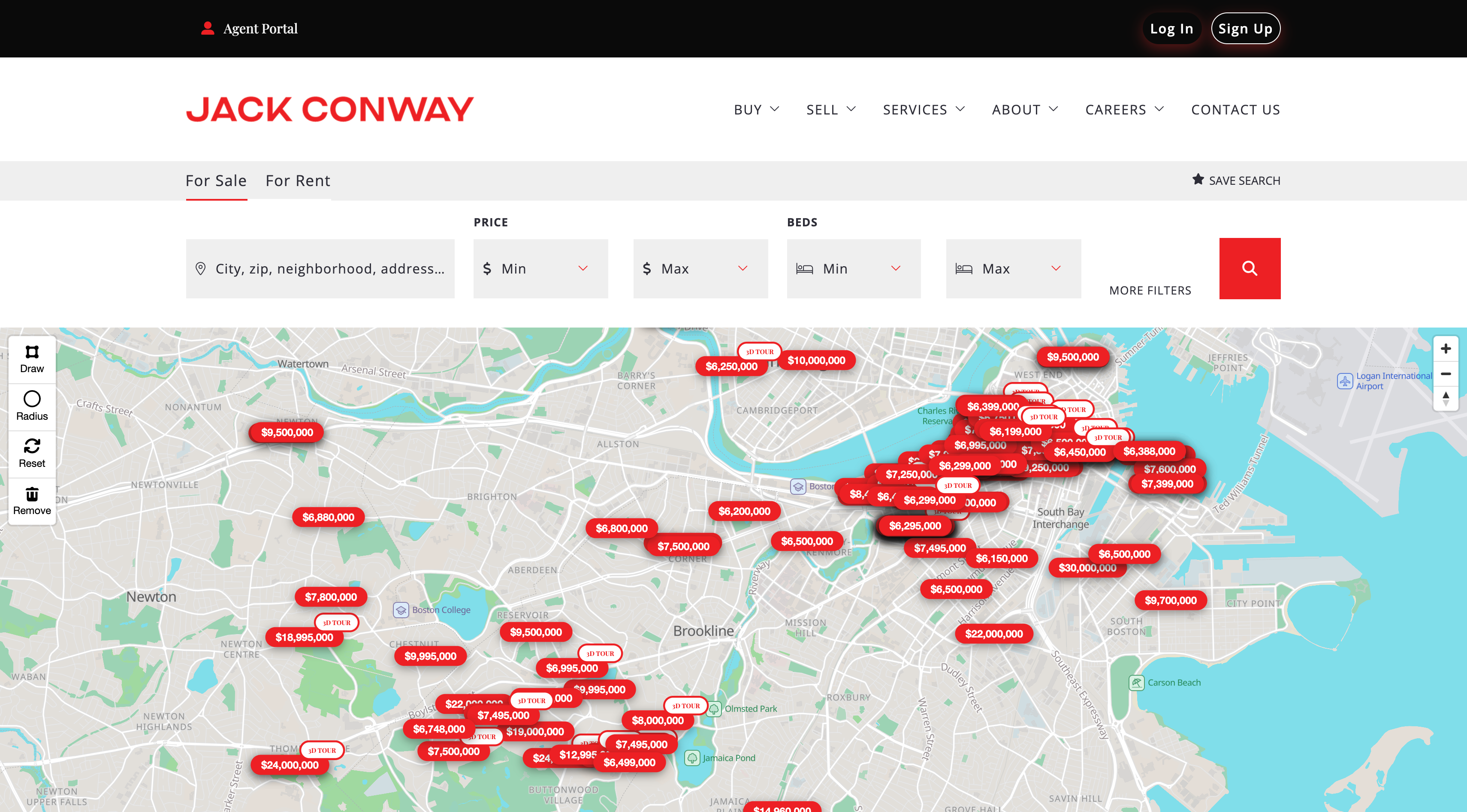 Placester property search page screenshot - Jack Conway