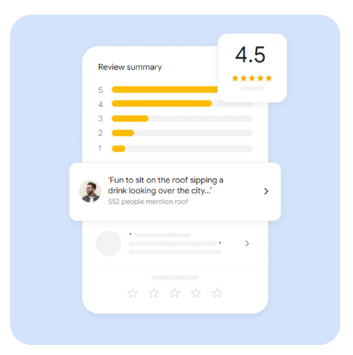 Google review example.