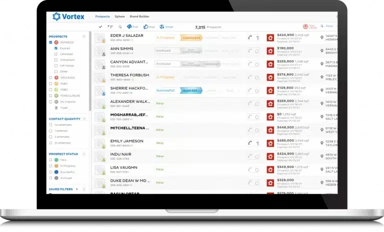 Vortex CRM system from REDX.