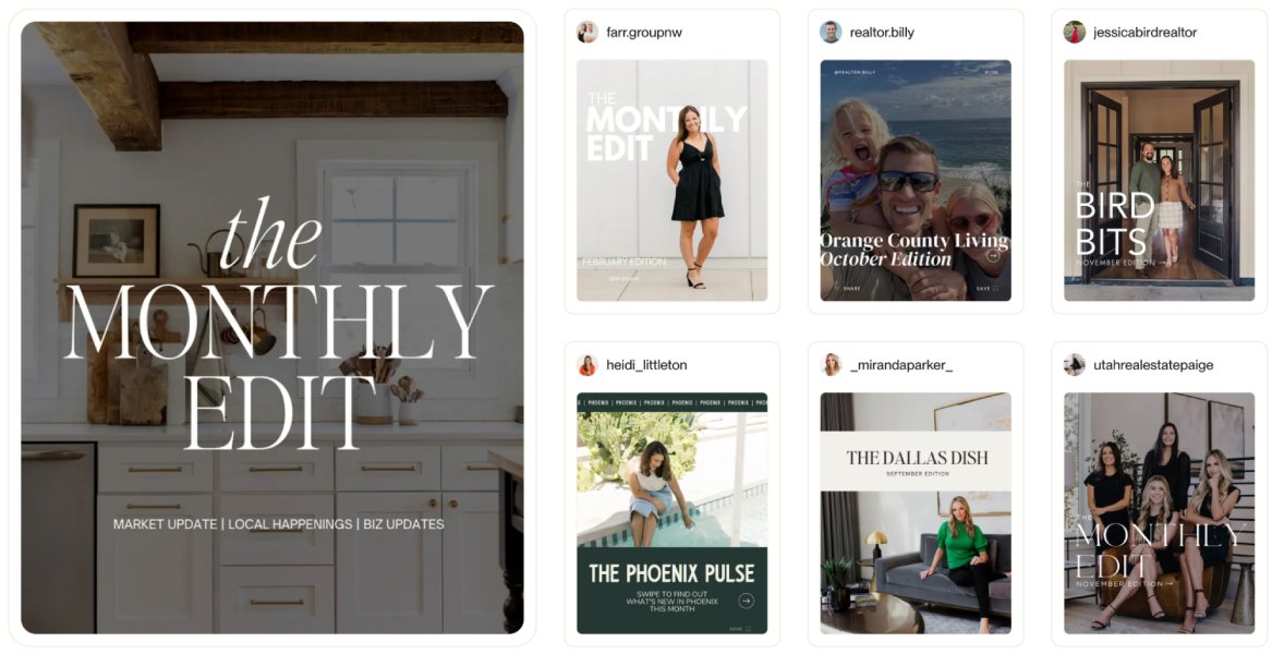 Examples of coffee & contracts social media templates