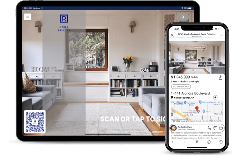 Curb Hero interface on tablet and mobile device.
