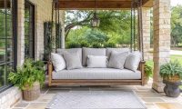 Porch swing cushion