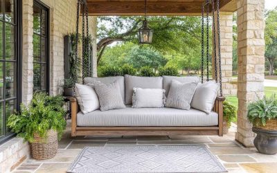 Porch swing cushion