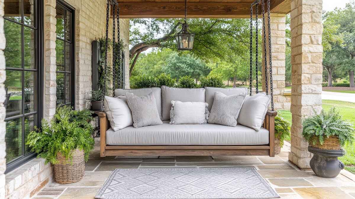 Porch swing cusion