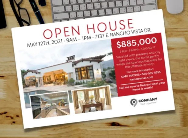 Wise Pelican open house postcard.