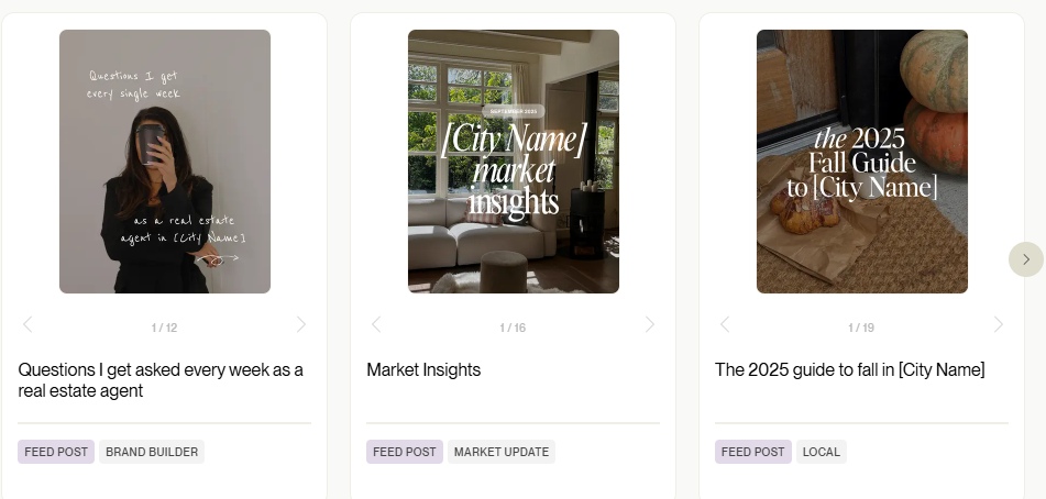 Social media post templates from Coffee and Contracts.