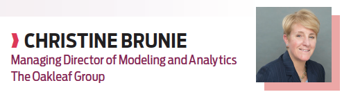Christine Brunie, managing director of modeling and analytics, Oakleaf Group