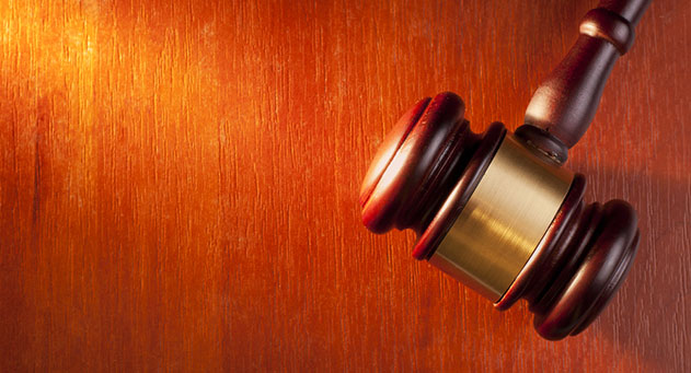 Gavel on desk